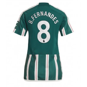 Manchester United Bruno Fernandes #8 Gostujuci Dres za Ženska 2023-24 Kratak Rukavima